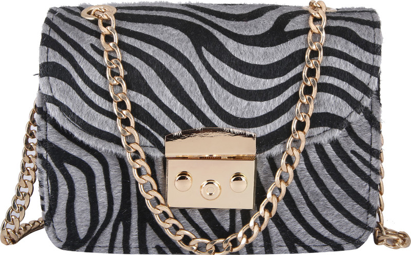 peaubella Grey, Black Sling Bag