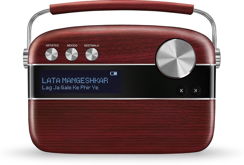 SAREGAMA Carvaan Hindi 10 W Bluetooth Speaker(Cherrywood Red, Stereo Channel)