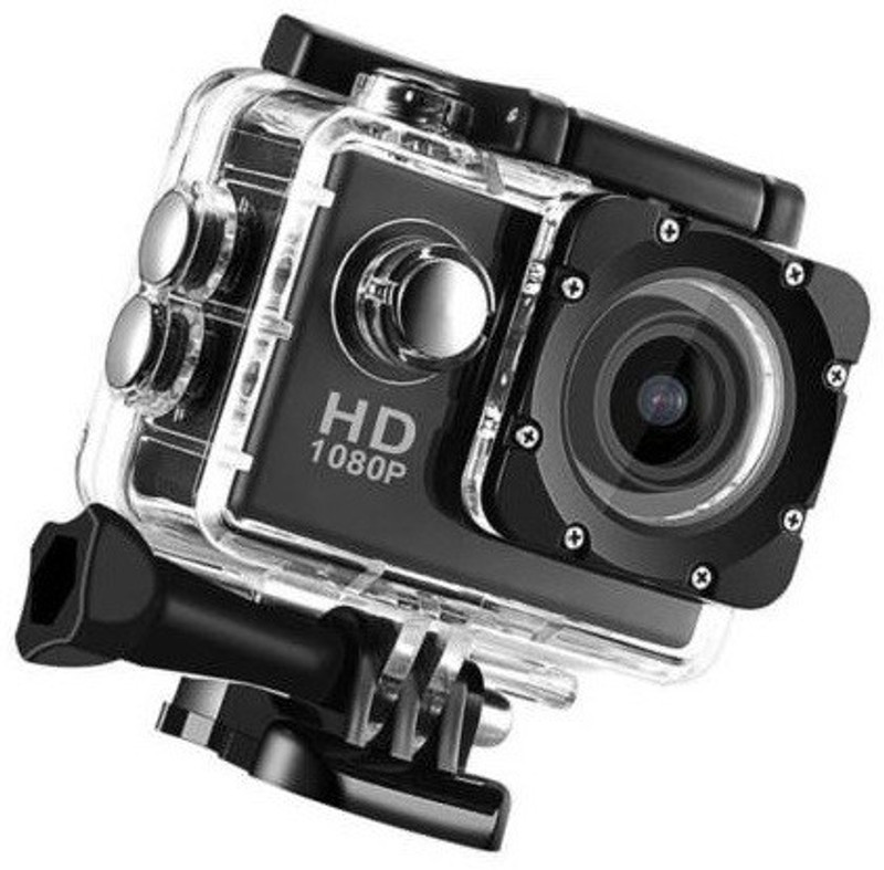 Crystal Digital Action Sports Camera 1080p 12MP Sport Action Waterproof Camera With Multi Language Sports and Action Camera(Black, 12 MP)