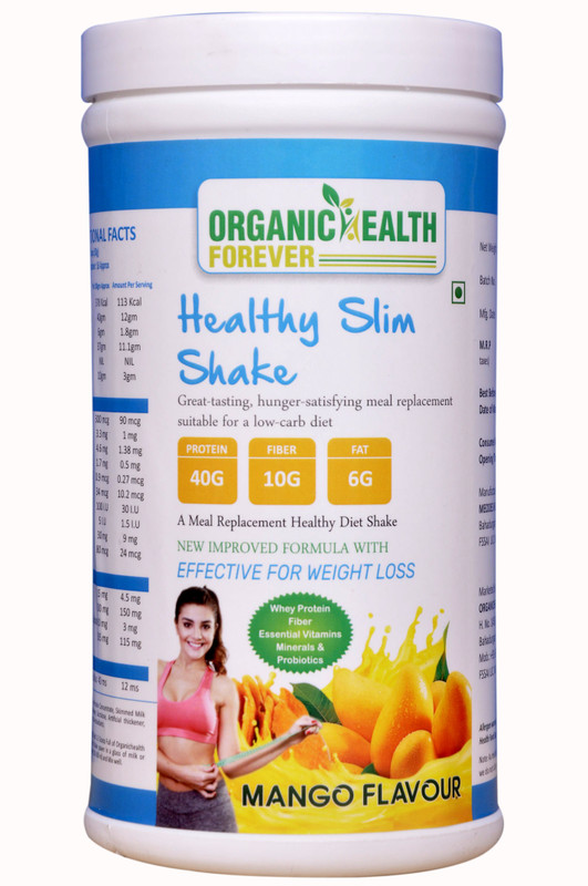 organichealth forever Healthy Slim Meal Replacement Shake for Weight Loss, Mango Flavour(454 g)