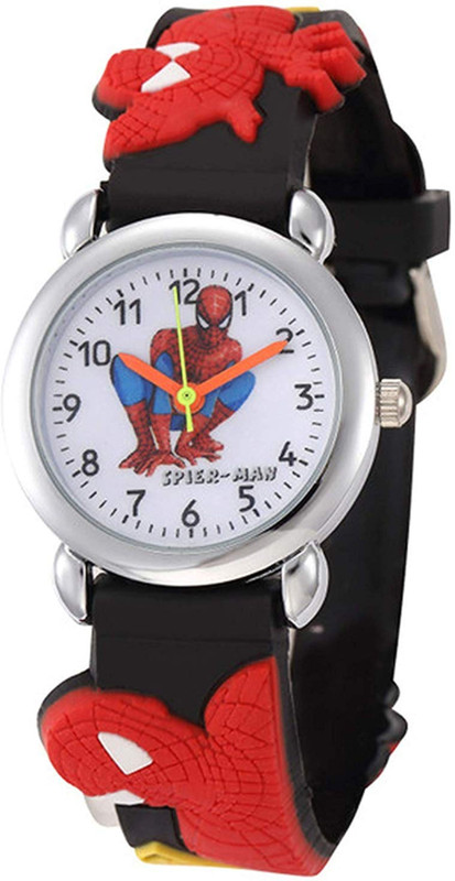 amics New Stylish Black Spiderman Rubber Watch Analog Watch  - For Boys & Girls