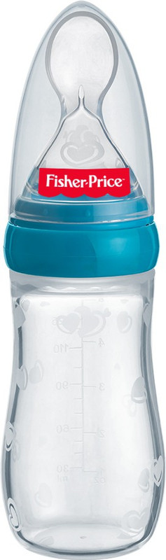 FISHER-PRICE 100% Food Grade, BPA Free, Liquid Soft Spoon Food Feeder with Leak Proof Cover - Silicone(Blue)