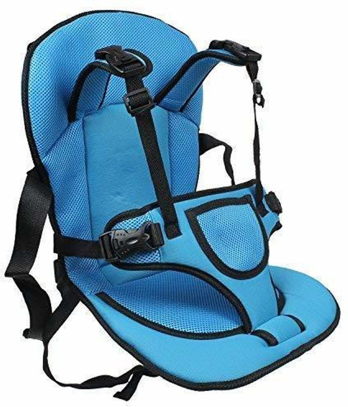 jeni Multi-function Adjustable Baby Car Cushion Seat with Safety Belt Baby Carrier(Blue, Front carry facing out)