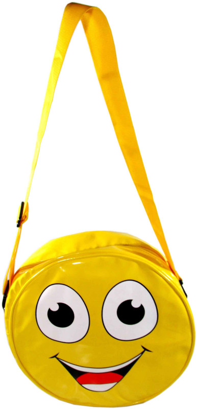 ehuntz Happy Smiley emoji shield with 2 hanging option, Bag(EH2063) Waterproof Backpack(Yellow, 14 inch)