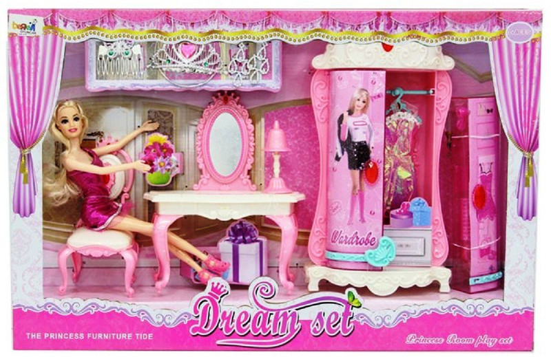b bros new multi color doll dream set with furniiture accesories(Multicolor)