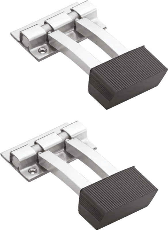doorito Square Double Door Stopper Door Mounted Door Stopper(Silver)