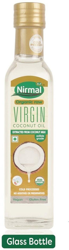 nirmal Organic Raw Coconut Oil ( Glass Bottle ), 500 ml Hair Oil(500 ml)