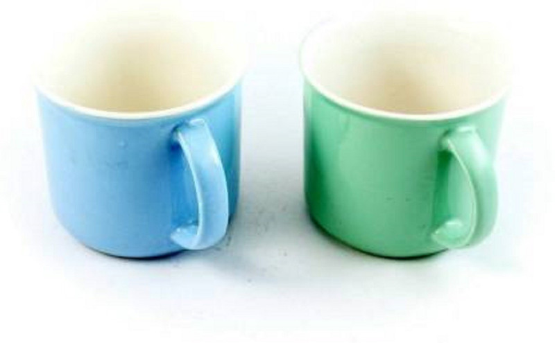 brightshop Ceramic Coffee,Clay bowl,Multi color Pack Of 2 Ceramic Mug(350 ml, Pack of 2)
