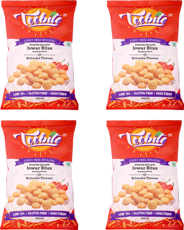 teebite Roasted Millets Jowar Bites-Sorghum Bites(Pack of 4, 4 x 12.5, 50 g)
