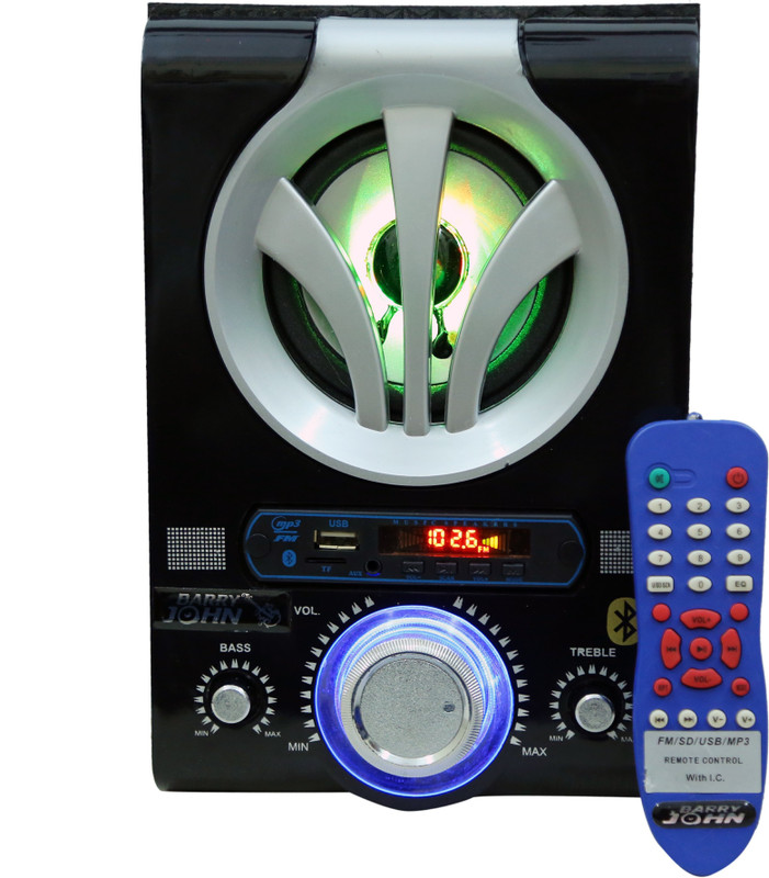 barry john FUZION with AUX, USB, BLUETOOTH, FM & MMC 60W (LED Lights) 60 W Bluetooth  Speaker(Black, 2.0 Channel)