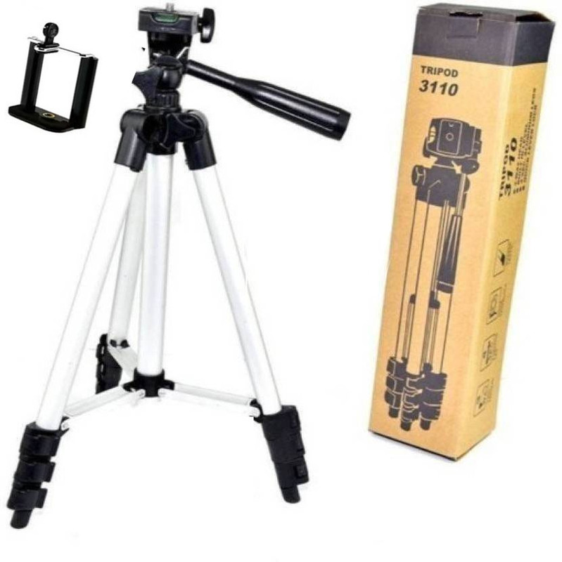 CASADOMANI High Quality Portable Adjustable 3110 Tripod Tripod(Silver & Black, Supports Up to 1500 g)