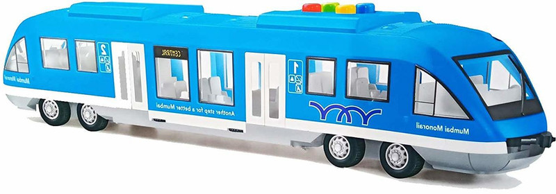 b bros Huge Size Friction (BLUE) Powered Mumbai Monorail Train Toy with Light and Sound Effects (BLUE)(Multicolor, Pack of: 1)