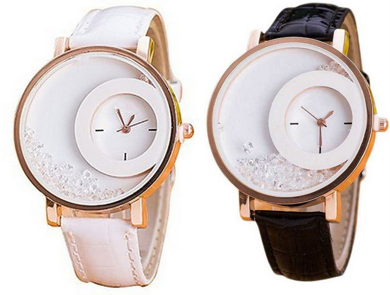 meswarn moving beads black & white big dial trending MX63 Analog Watch  - For Girls