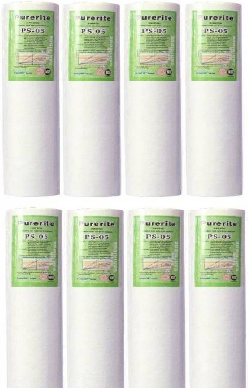 purerite SPUN CANDLE 10" FOR RO/UV PRE FILTER PACK OF 8 Solid Filter Cartridge(.5, Pack of 8)