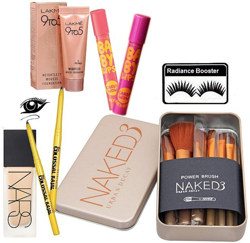 radiance booster Eyelashes& Weightless Mousse Foundation & Baby Lip(Set of 8)