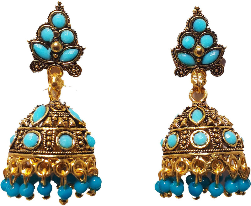 dirhams earing Emerald Copper Stud Earring