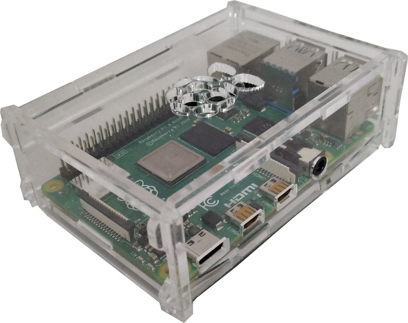 RPI SHOP RASPBERRY PI 4B ACRYLIC CASE Educational Electronic Hobby Kit