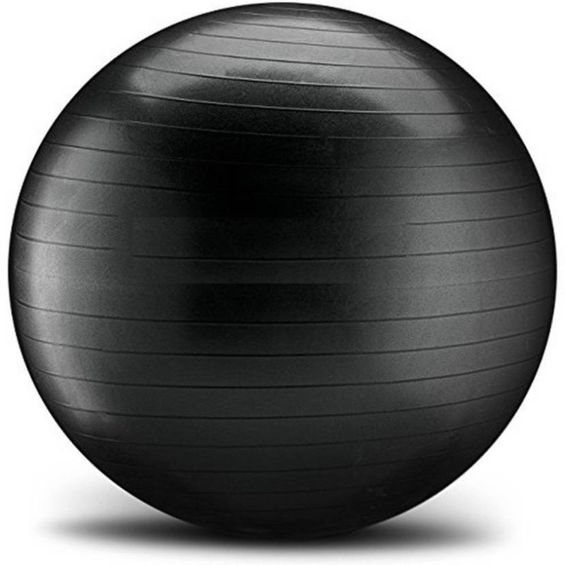effingo Anti-Burst Gym Ball (65cm) with Foot Pump ,Fitness Ball, Yoga Ball, Black Gym Ball(With Pump)