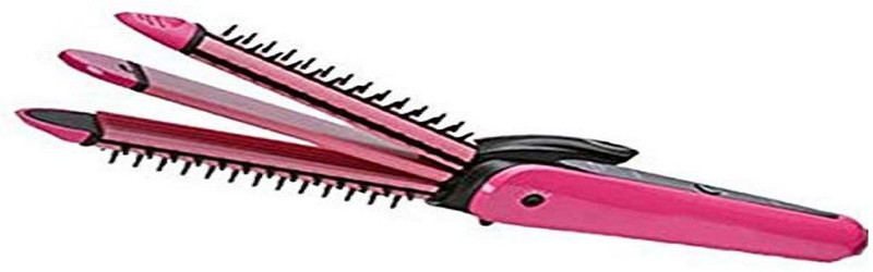megazone Women's 3 in 1 Multifunction Perfect Straightener and curler NHC-8890 Hair Straightener(Multicolor)