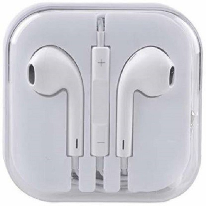 mrpseller Original Earphone Wired Headset with Mic(White, In the Ear)