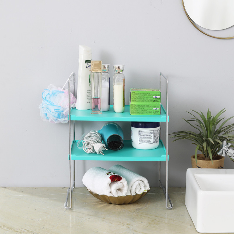 xllent Stainless Steel, Plastic Kitchen Rack(Green)