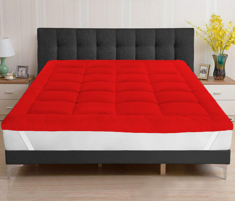 AVI Mattress Topper King Size Mattress Cover(Red) AVI Mattress Topper King Size Mattress Cover(Red)