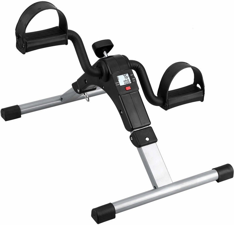 KitchExpo Digital Folding Mini Bike Pedaler, Fitness Gym Equipment for Seniors Mini Pedal Exerciser Cycle