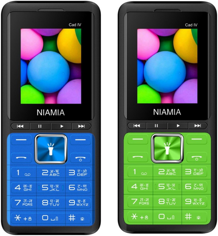 Niamia Cad IV Combo of Two Mobiles(Green&Blue)