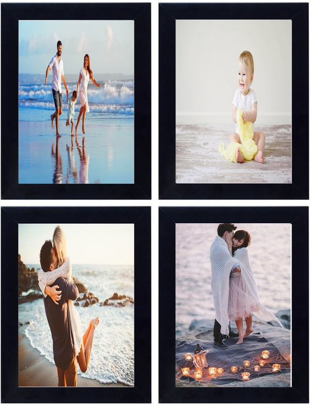 satguru arts Generic Photo Frame(Black, 4 Photos)