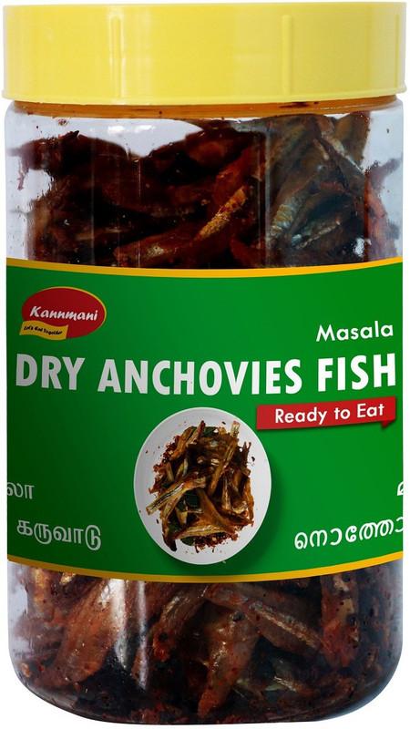 kannmanifoods Dry Anchovies Fish with Masala Homemade Ready to Eat Fish Pickle(100 g)