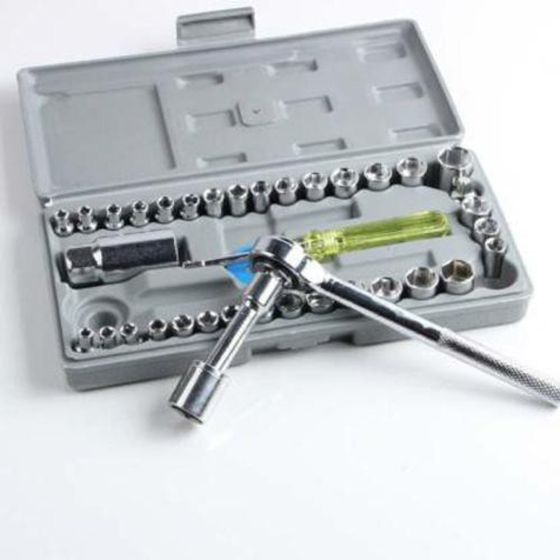 gkm gold GKM-Gold-All-in-One Metal 40 Piece Hand Tool Kit Socket Set(Pack of 1)