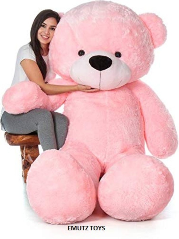emutz 5 Feet Teddy Bear Jumbo - 152 cm (Pink)  - 121 cm(Pink)