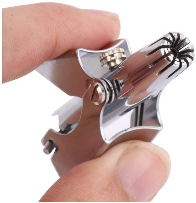 aanij Stainless Steel Manual Mechanical Nose Trimmer Hair Removal Tool  Runtime: 30 min Trimmer for Men & Women(Steel)