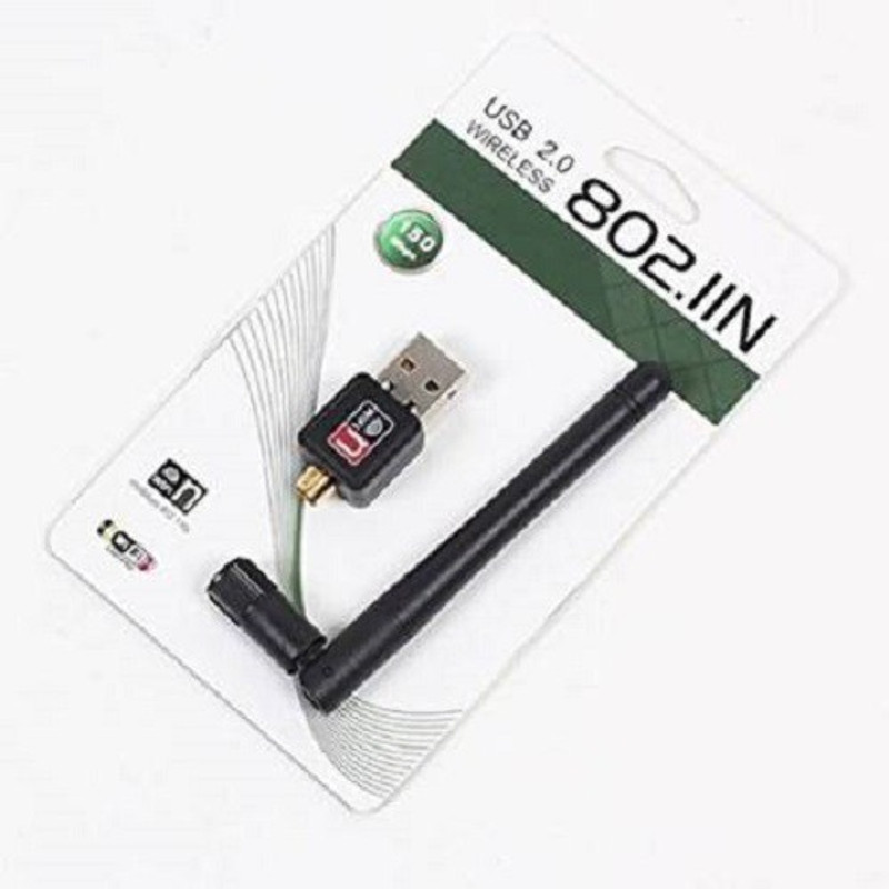 mrpseller Receiver 2.4GHz, 802.11b/g/n USB 2.0 Wireless Wi-Fi Network USB Adapter USB Adapter(Black)