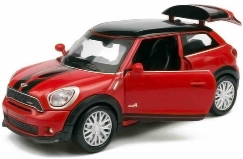 krisha 1:32 Scale Mini Cooper Die-Cast Metal Car with Openable Doors, Pull Back(Red)