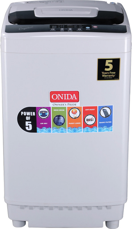 Onida 6.5 kg Fully Automatic Top Load Grey(Crystal 65)