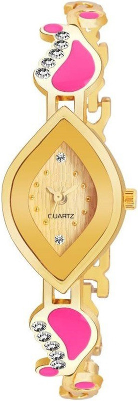 digitaltime GOLD N GOLD VERY COOL AND PINK DESIGN STRAP Analog Watch  - For Girls