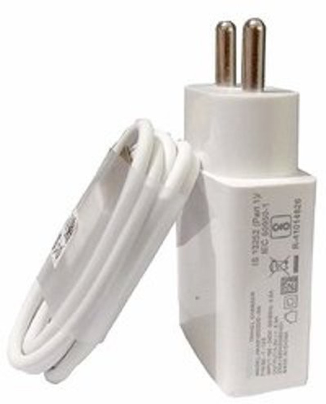 saini Wall Charger Compatible Mobile Charger 2 A Mobile Charger with Detachable Cable(White)