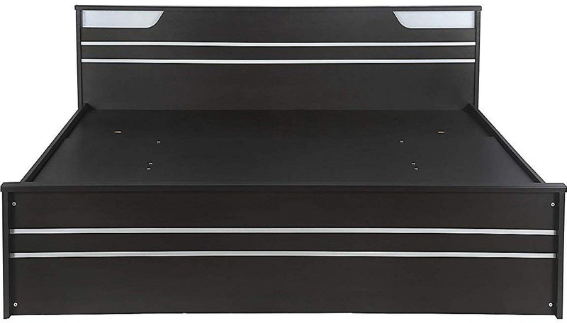 myrah Solid Wood Queen NA Bed(Finish Color -  BLACK)
