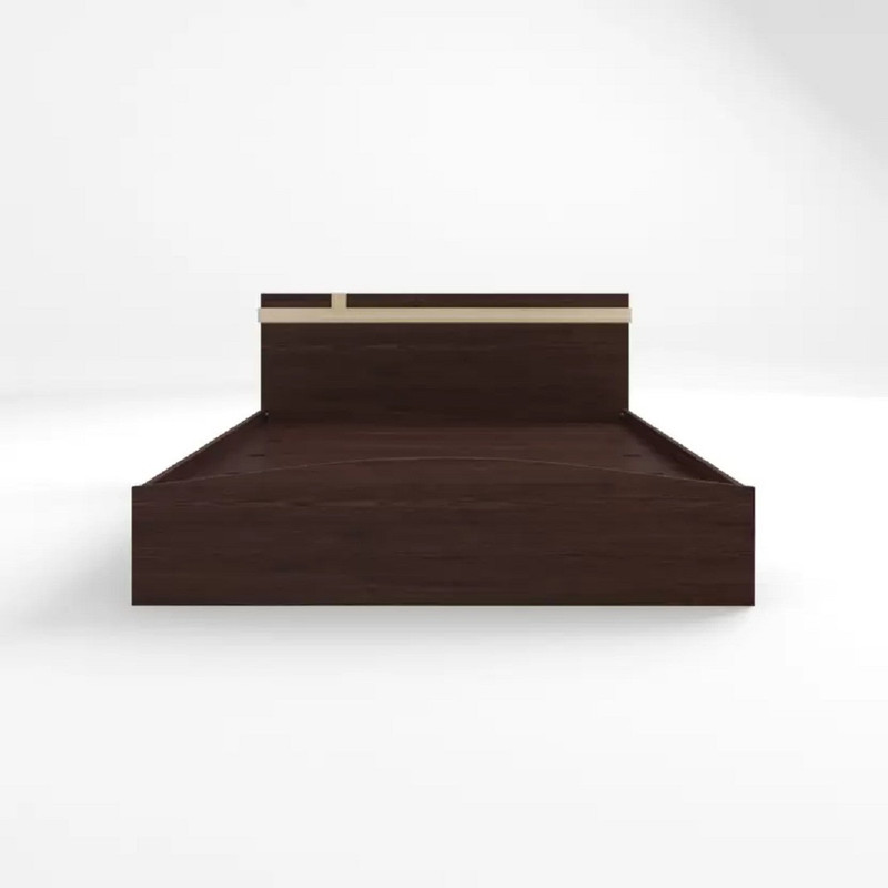 myrah Solid Wood Queen NA Bed(Finish Color -  brown)