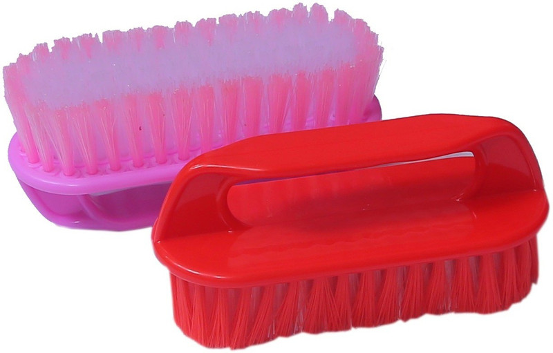 sharmabrothers superior quality cloth washing brush( Pack of 2) Plastic Wet Brush(Pink, Red, Pack of 2)