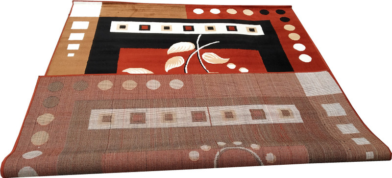 as handloom Gold, Orange Acrylic Carpet(150 cm  X 200 cm)