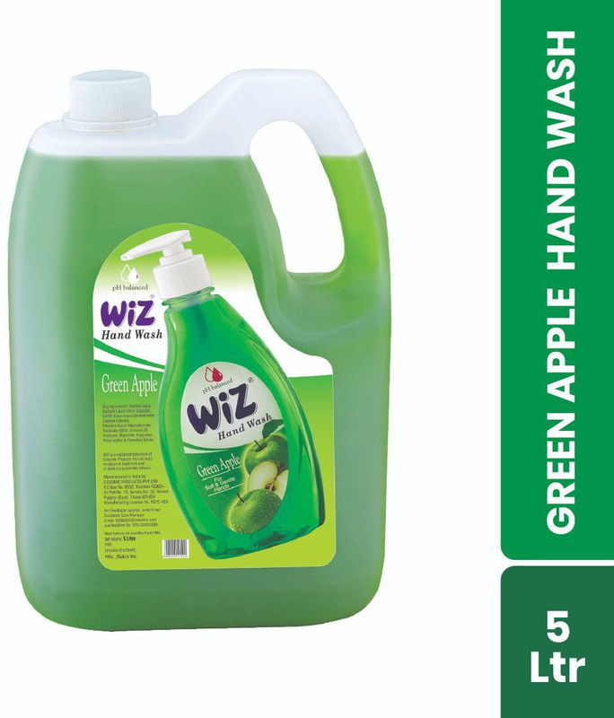 wiz pH-Balanced Hand Care Green Apple Liquid Handwash Refill Can - Bottle(5 L)