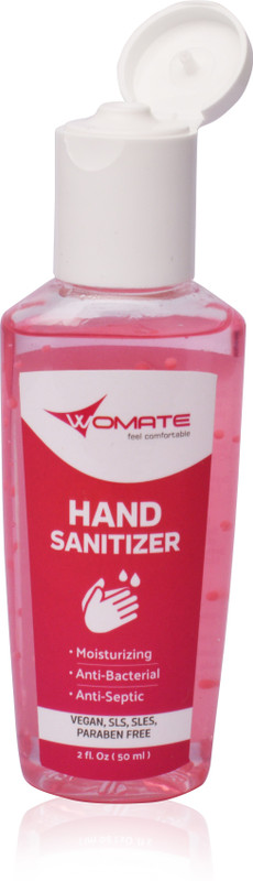 Womate Hand Sanitizer – 50 ml Moisturizing, Anti Bacterial Antiseptic Hand Sanitizer Bottle(50 ml)