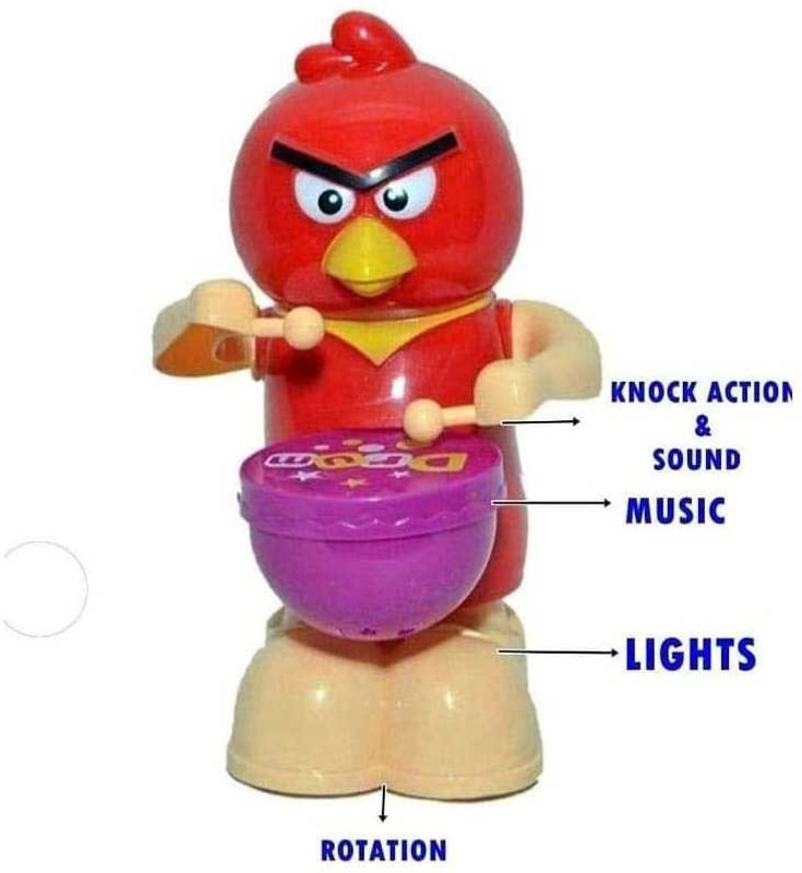 stvm toys Happy Drummer with Toy Light, Music and 360 Degree Rotation(Multicolor)