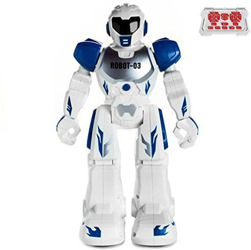 jilani Remote Control Robots Interactive Walking Singing Dancing Smart(White)
