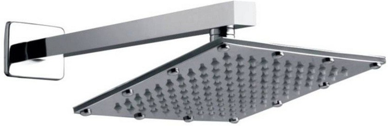 intenzo 6x6 Sandwich Square Rain Shower Head with 15inch Square Arm Shower Head