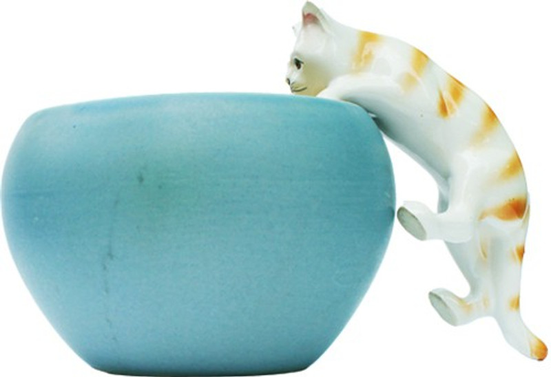 bloom bagicha Hanging Cat for your Garden/Home Decor and Terrariums Decorative Showpiece  -  5.5 cm(Stone, Multicolor)