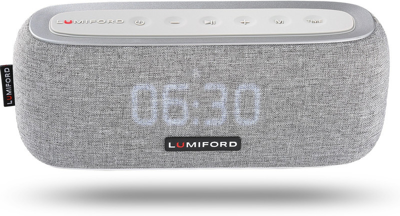 lumiford 3 in 1 Digi Clock 10 W Bluetooth Home Theatre(Grey, Stereo Channel)