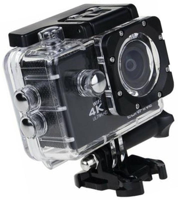 Maupin 4K Action Sports Camera with 2-inch LCD Screen for Android, iOS, Tablet, PC Sports and Action Camera(Black, 12 MP)